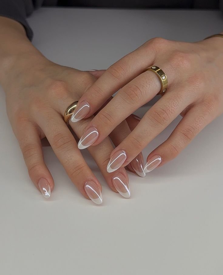 Frosted French (French W/ Chrome)